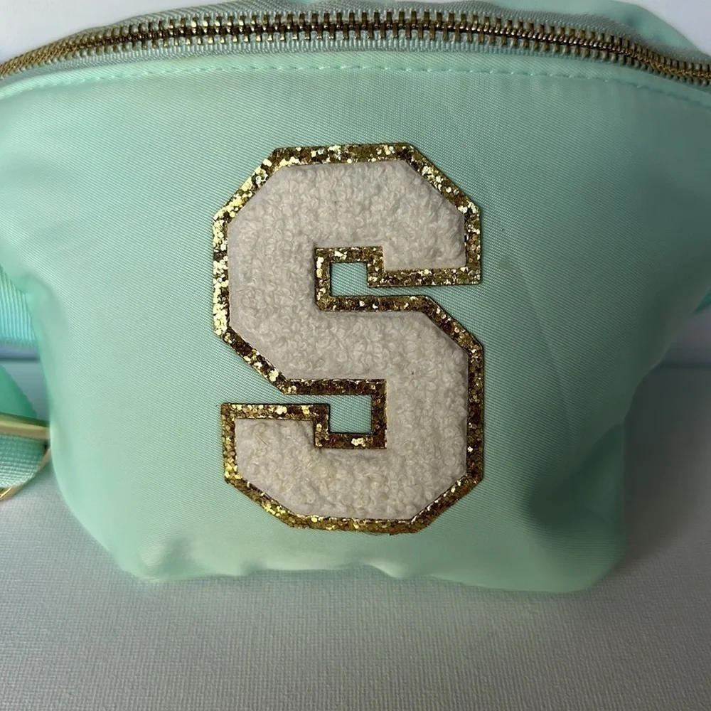 rags & riches Trillion THE FANNY bum bag in MINT with the letter S